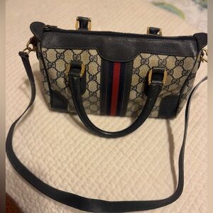Gucci Vintage Boston Leather Handbag